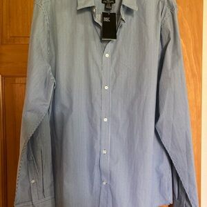 H&M  Classic Blue Pinstripe Dress Shirt